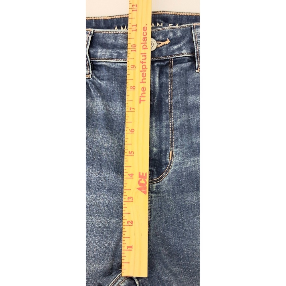 American Eagle Jeans Size 10 Super High-Waist Floral Embroidered Flare Y2K NEW - Picture 16 of 16
